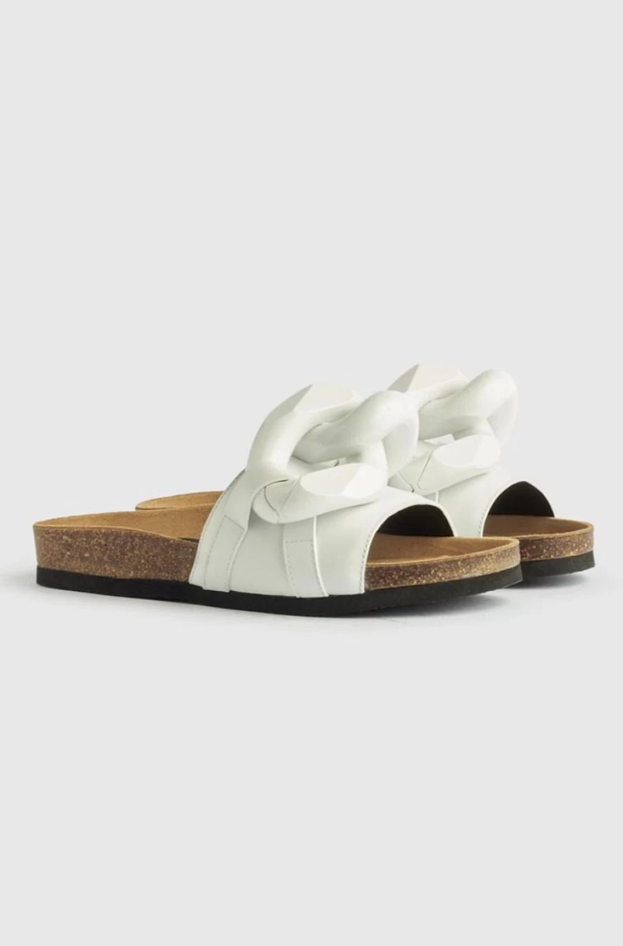 JW ANDERSON Women's White Chain Slides Sandals