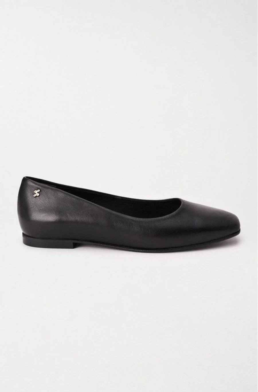 "SALSA JEANS Women's Black Leather Ballerina Flats – Stylish & Comfortable"