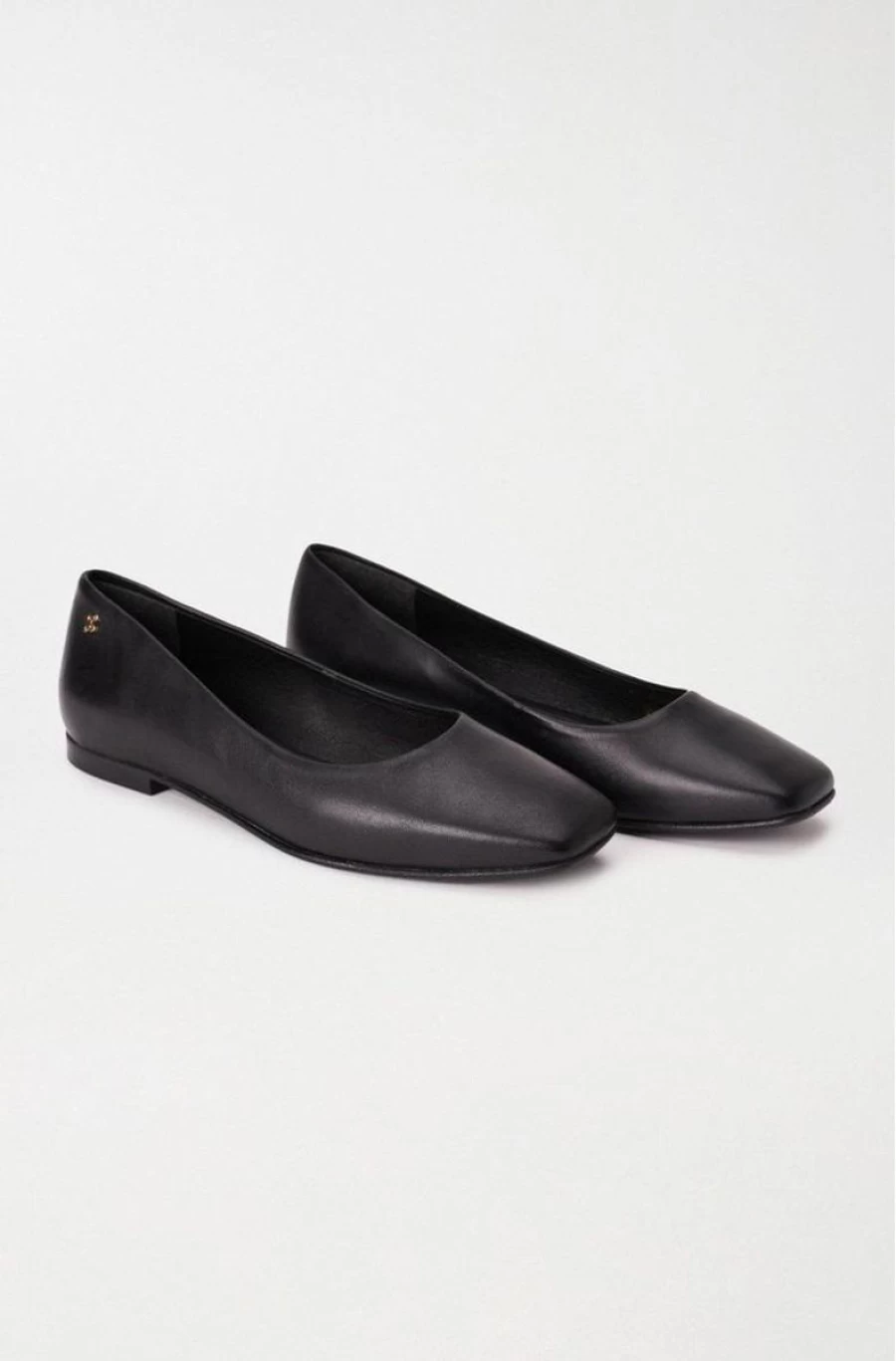 "SALSA JEANS Women's Black Leather Ballerina Flats – Stylish & Comfortable"