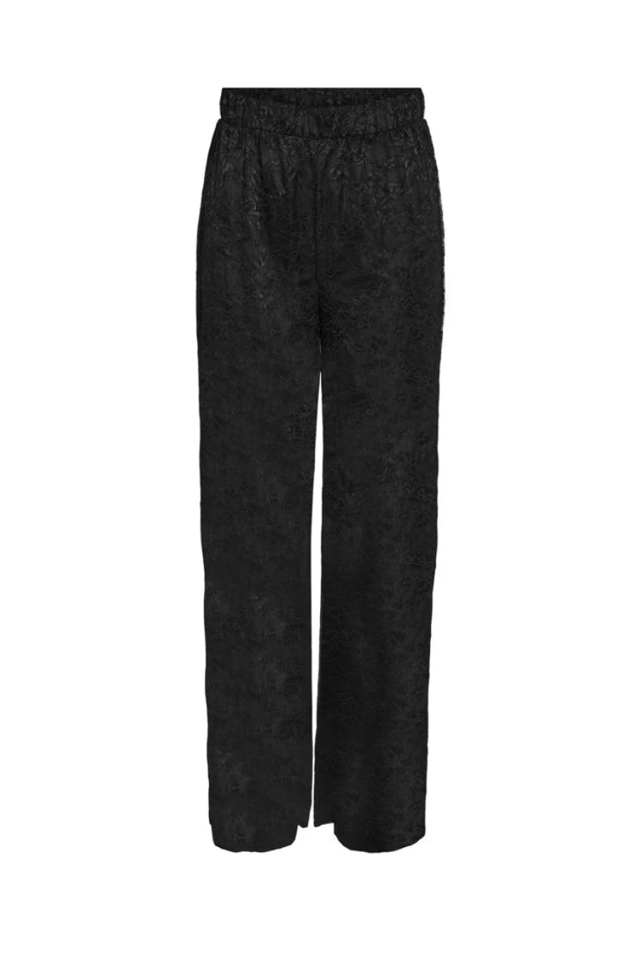 NOISY MAY Women's Black Nmcarota Regular Fit Lace Trousers