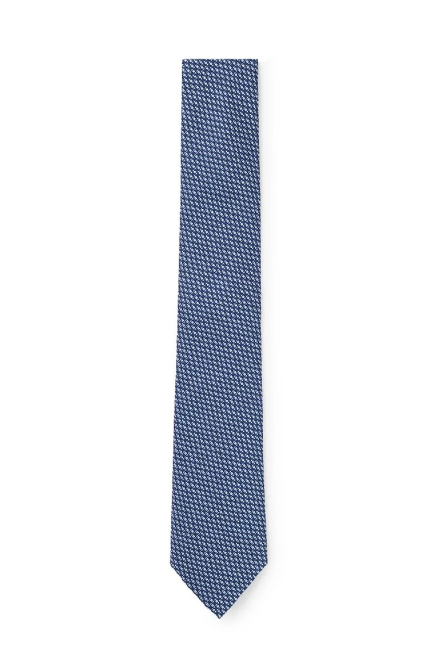 HUGO BOSS Men's Silk Jacquard Tie with All-Over Micro Pattern Design