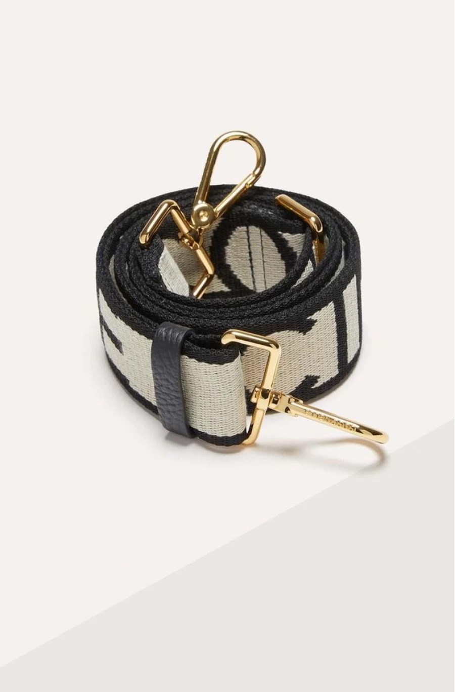 COCCINELLE Women's Leather Logo Ribbon Adjustable Shoulder Strap Handbag Crossbody