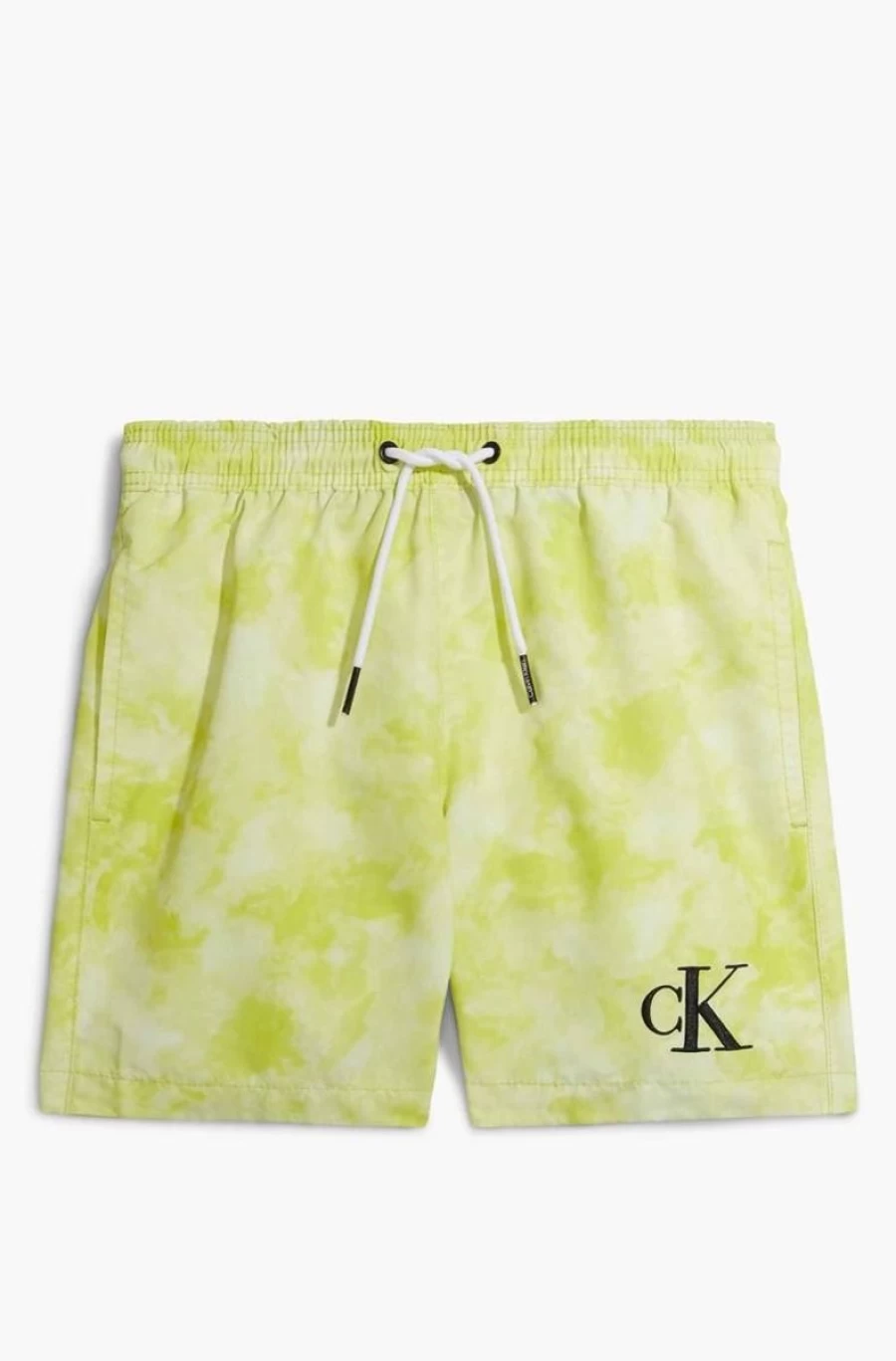"Calvin Klein Boys' Yellow Swim Shorts - Authentic Quick-Dry Swimwear"