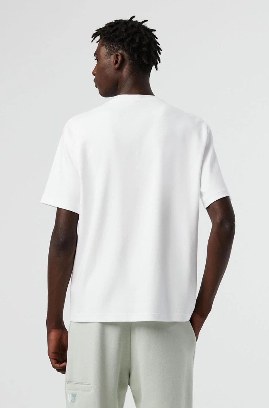ALPHATAURI Men's White Logo T-Shirt - Premium Cotton Crewneck Tee