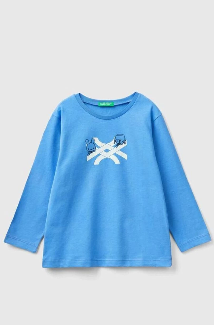 Benetton Boys' Logo T-Shirt - Soft Organic Cotton Tee for Kids