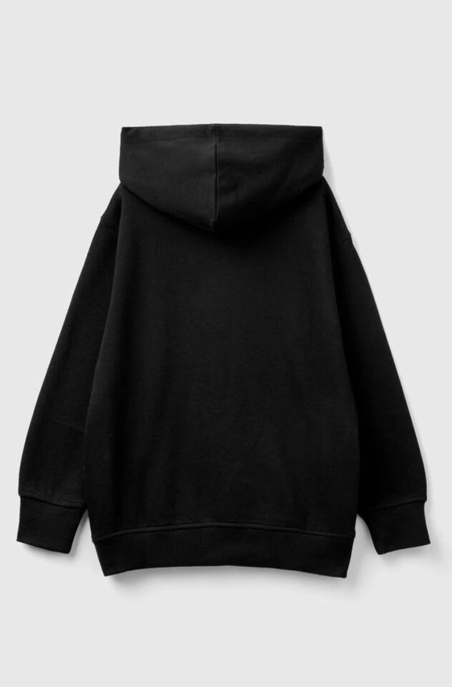 Benetton Boys' Hooded Pullover Sweatshirt with Side Zipper Detail