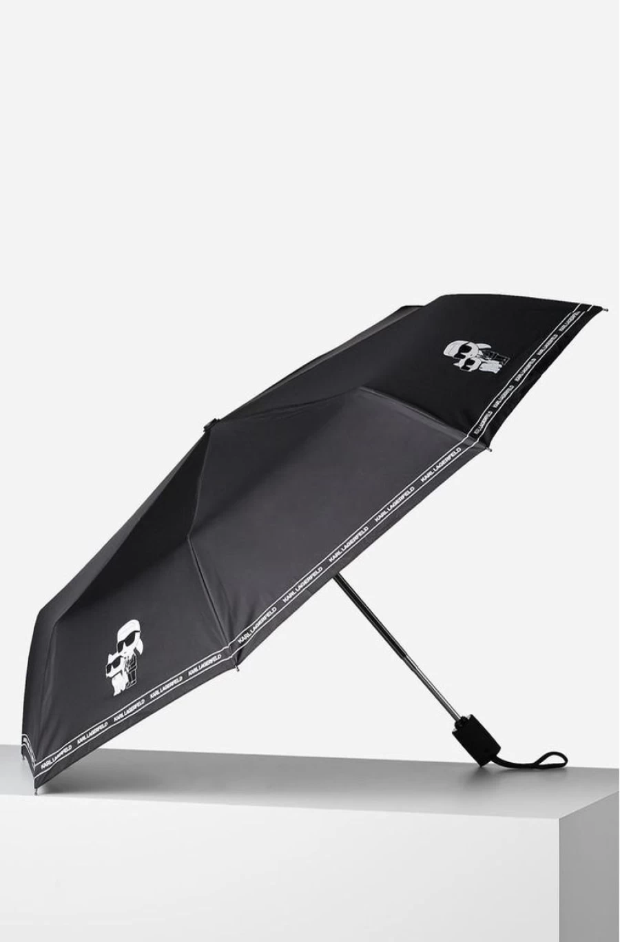 KARL LAGERFELD Women's IKONIK Umbrella - Fashionable & Waterproof Compact Travel Umbrella