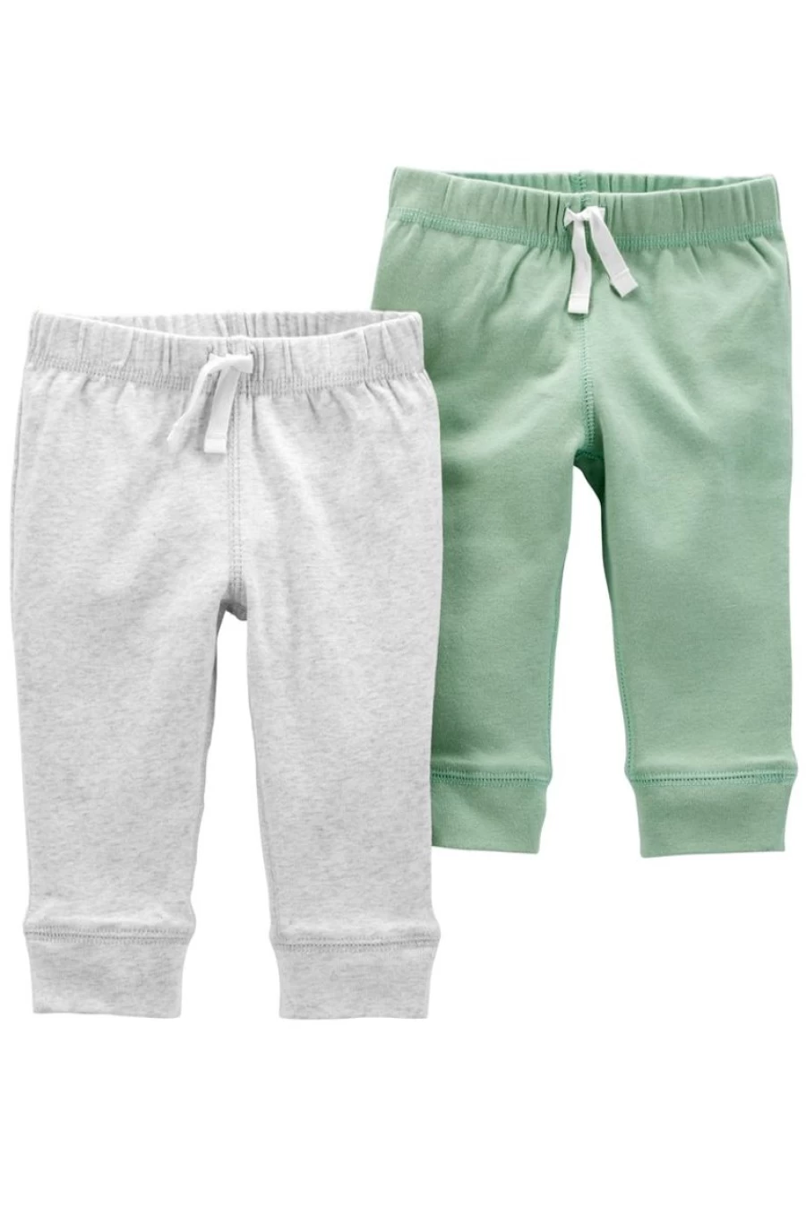 CARTER'S Boys' 2-Pack Cotton Pants - Multi Color Comfortable Playwear