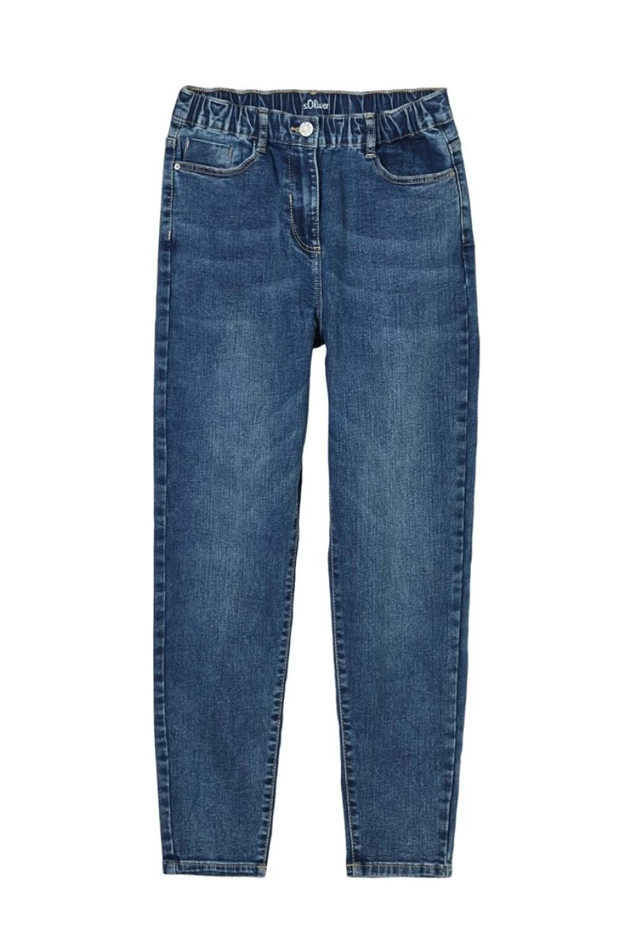 S.OLIVER Girls' Blue Relaxed Fit Jeans Trousers for Comfortable Casual Wear