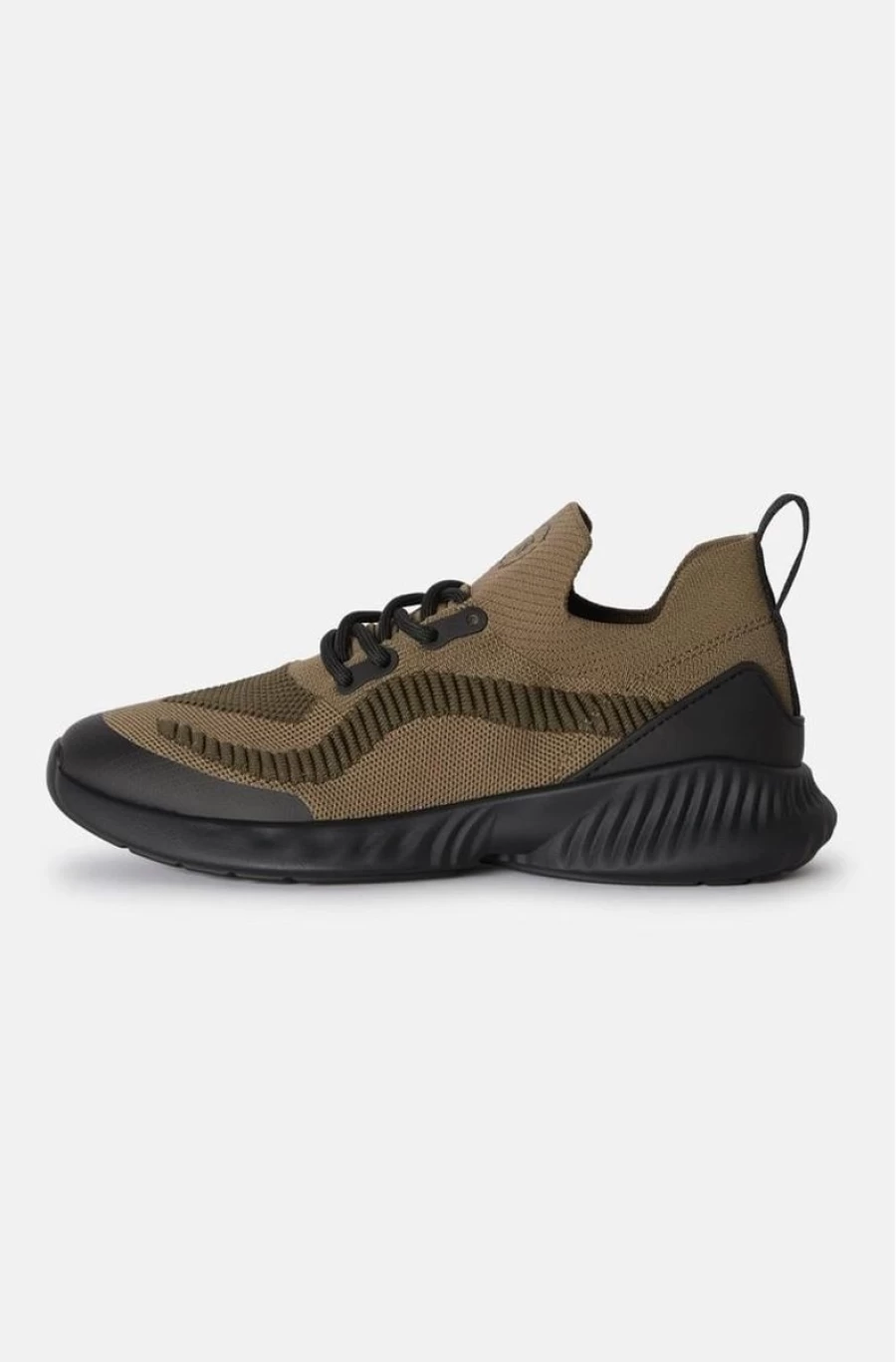 BOGGI MILANO Men's Military Green Recycled Yarn Willow Trainers – Sustainable Eco-Friendly Sneakers