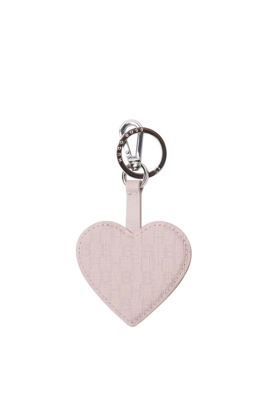 "HUGO BOSS Women's Leather Heart Keyring - Stylish & Elegant Key Chain Gift"