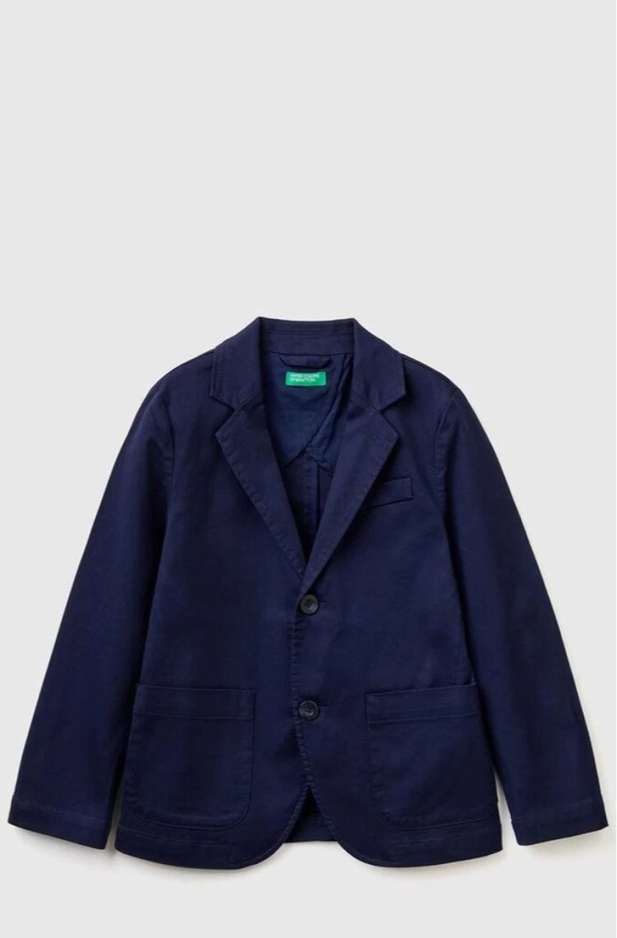 "BENETTON Boys Blue Stretch Cotton Blazer"