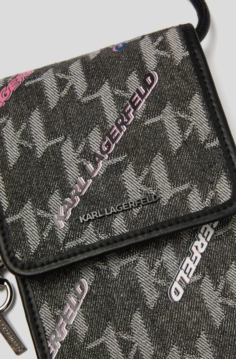 KARL LAGERFELD Women's K Monogram Denim Pouch With Future Logo - Multifunctional Crossbody Bag