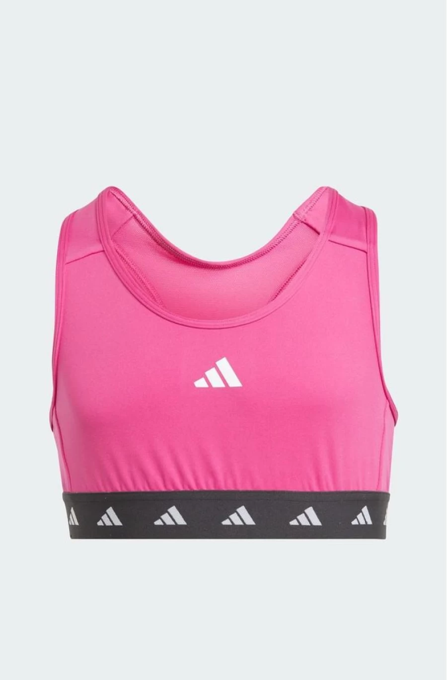Adidas Aeroready Techfit Pink Sports Bra for Girls - Breathable Workout Top