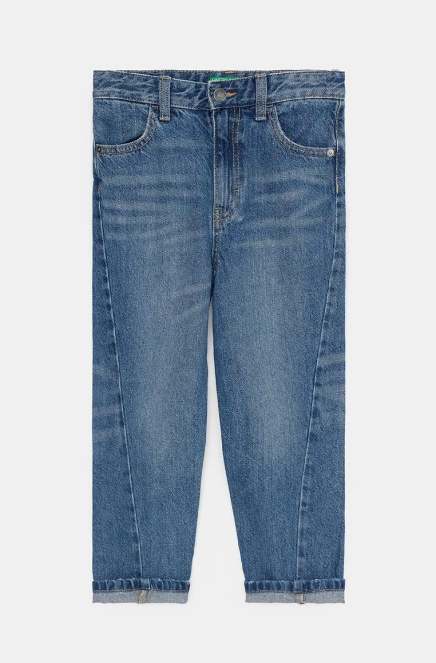 Benetton Boys' Blue Relaxed Fit Slouchy Jeans for Comfortable Style