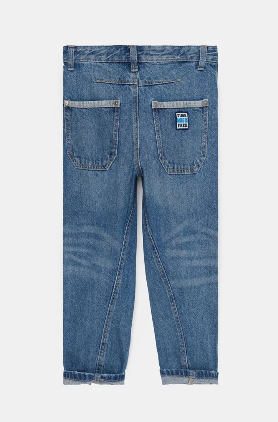 Benetton Boys' Blue Relaxed Fit Slouchy Jeans for Comfortable Style