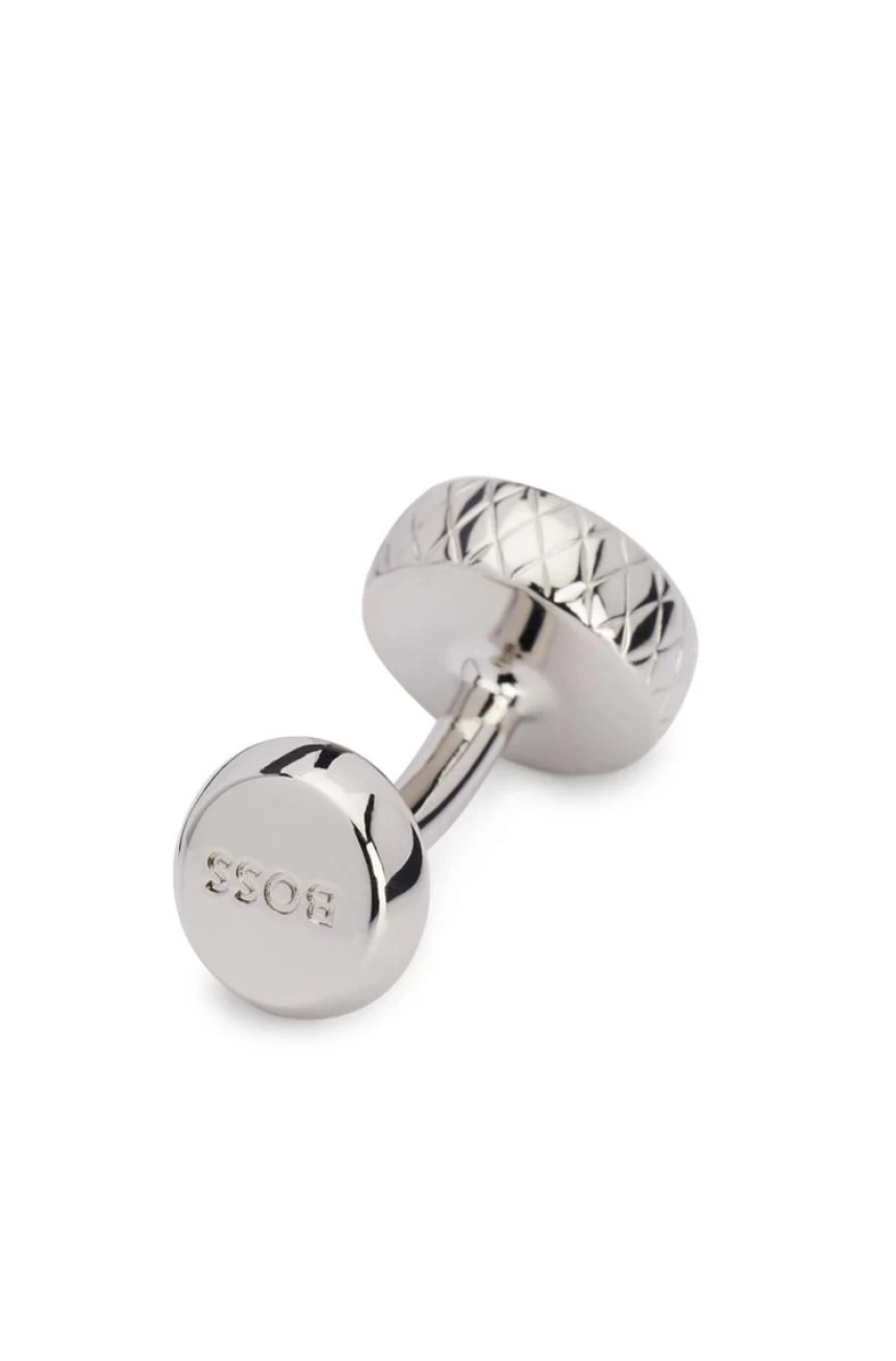 HUGO BOSS Men's Round Cufflinks with Contrast Enamel Core - Elegant Dress Accessories