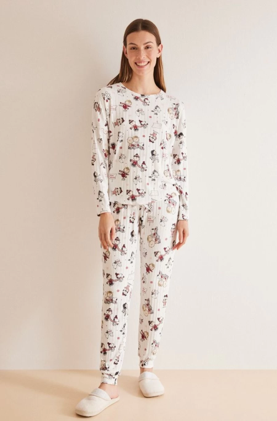 Women's Snoopy Print Long Pajamas by WOMEN'SECRET - Cozy Sleepwear for Women