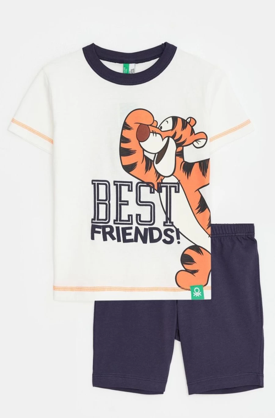 Benetton Boys' Tiger & Friends Short Sleeve Pyjamas - Multi Color