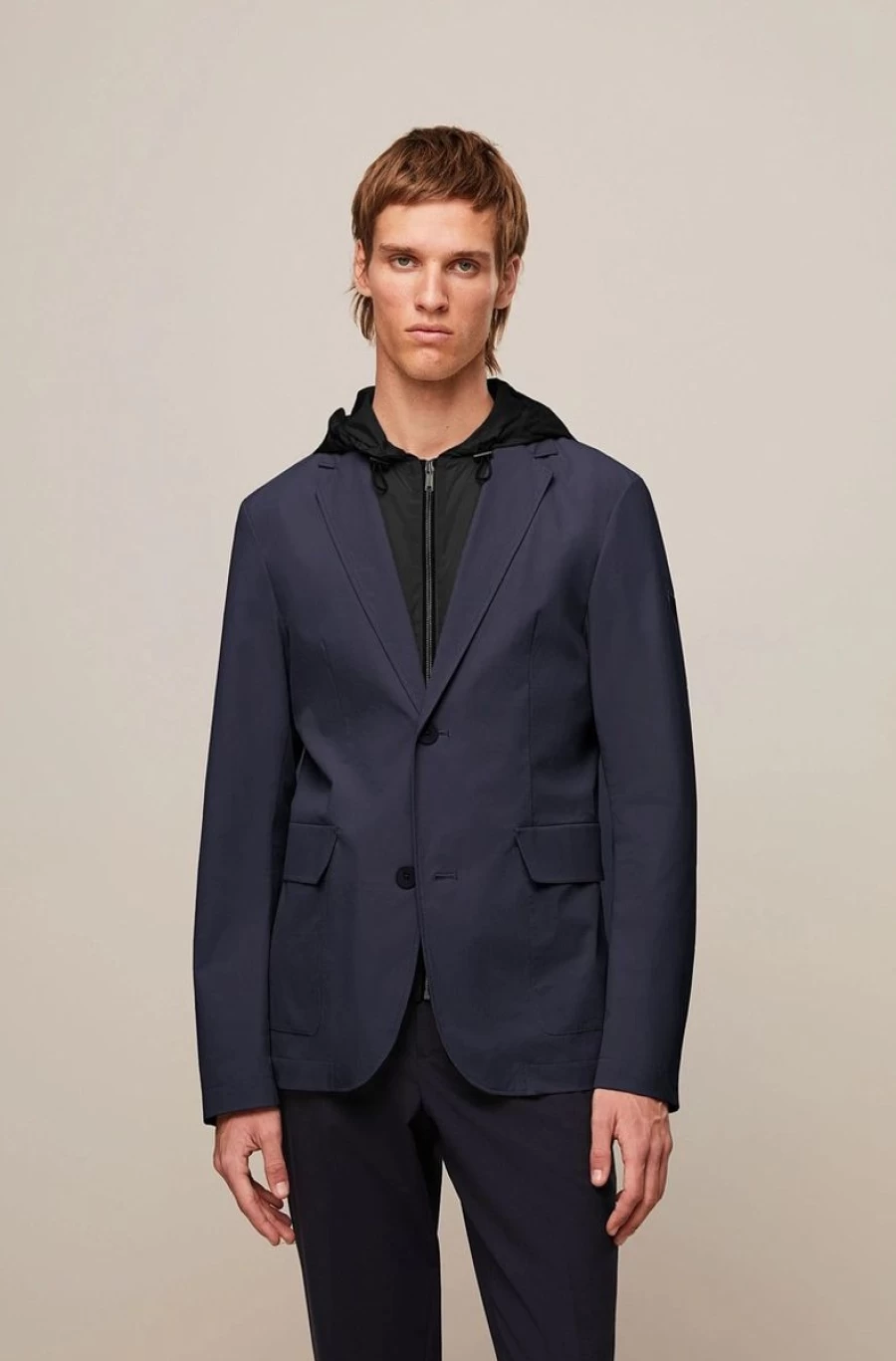 "ALPHATAURI Men's Packable Water-Resistant Single-Breasted Travel Blazer Jacket"