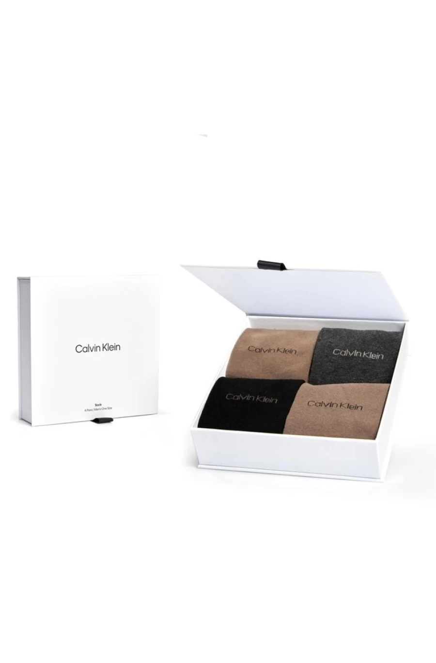 CALVIN KLEIN Men's 4-Pack Cotton Crew Socks Gift Set for Everyday Comfort