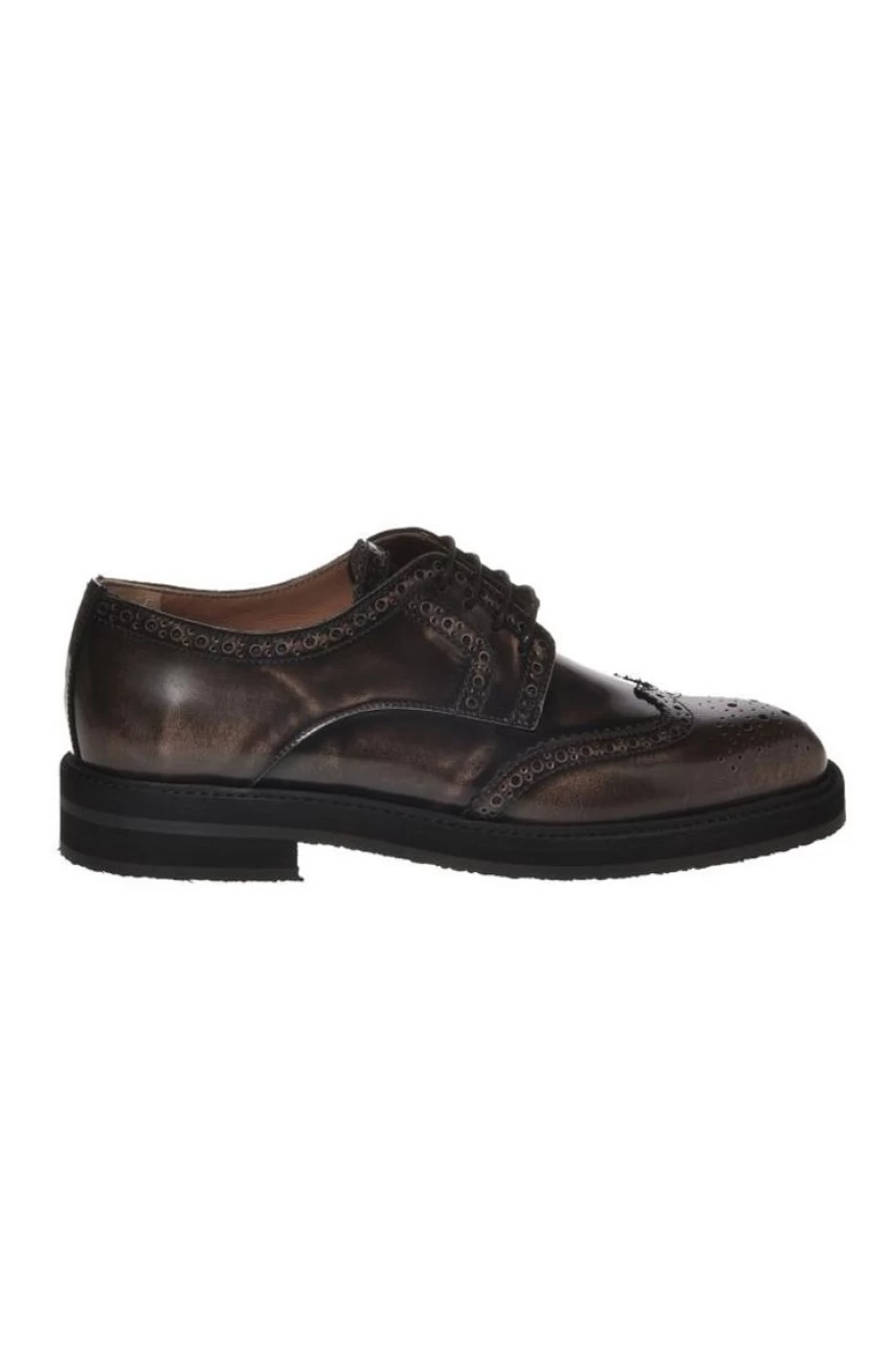 "POLLINI Women's Derby Leather Shoes with Perforations"