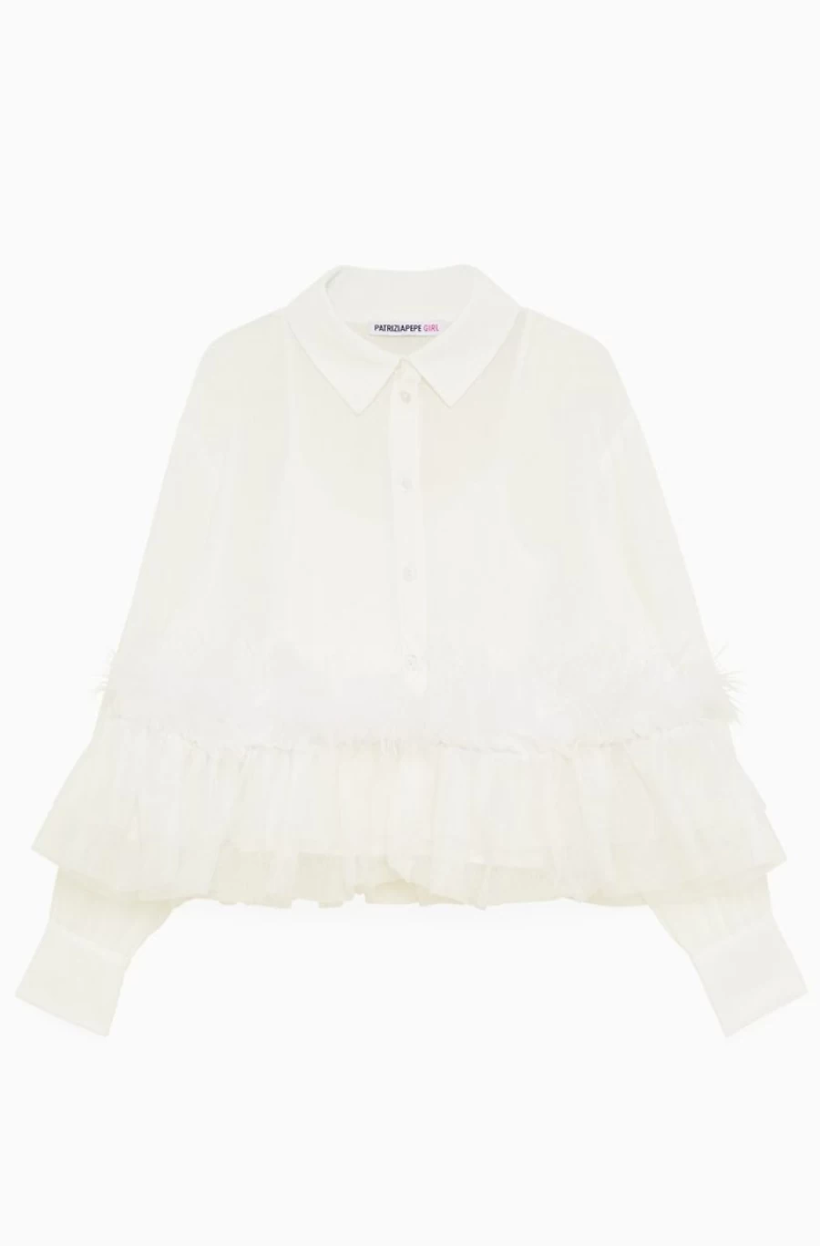 "PATRIZIA PEPE Girls' Ruffled Blouse - Stylish & Elegant Top for Girls"