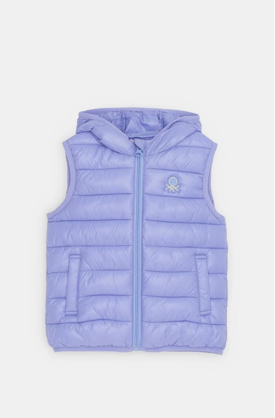 "BENETTON Girls' Hooded Padded Gilet - Warm Quilted Vest for Kids"