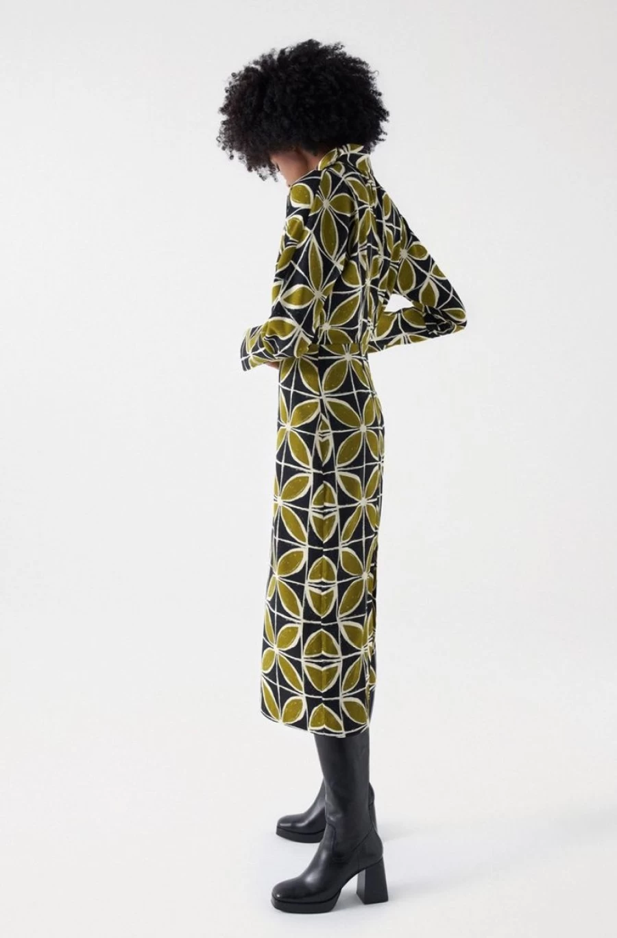 "SALSA JEANS Women's Floral Print Midi Dress - Stylish Summer Dress with Vibrant Floral Pattern"