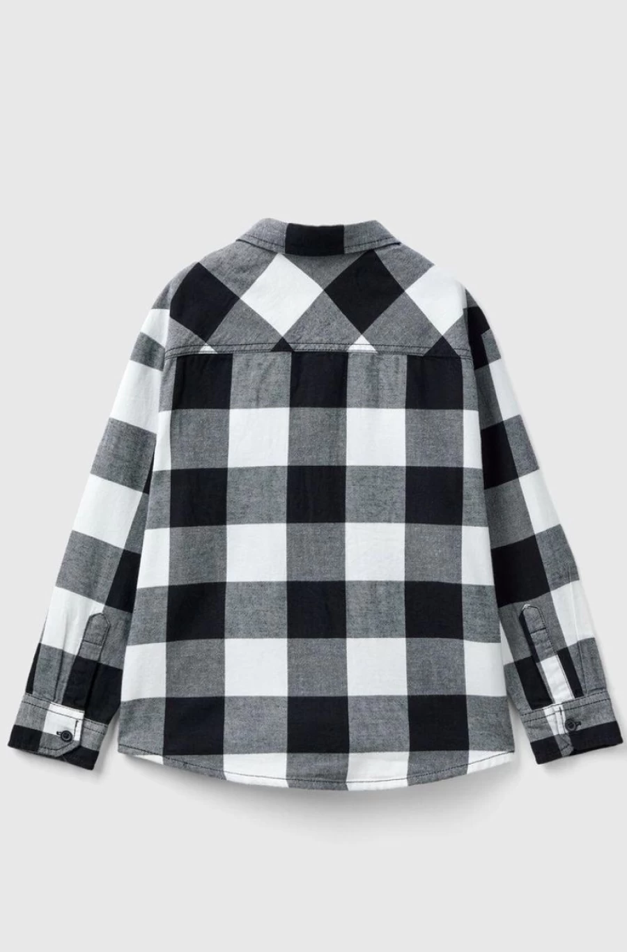 Benetton Boys Multi-Color Plaid Cotton Shirt for Kids