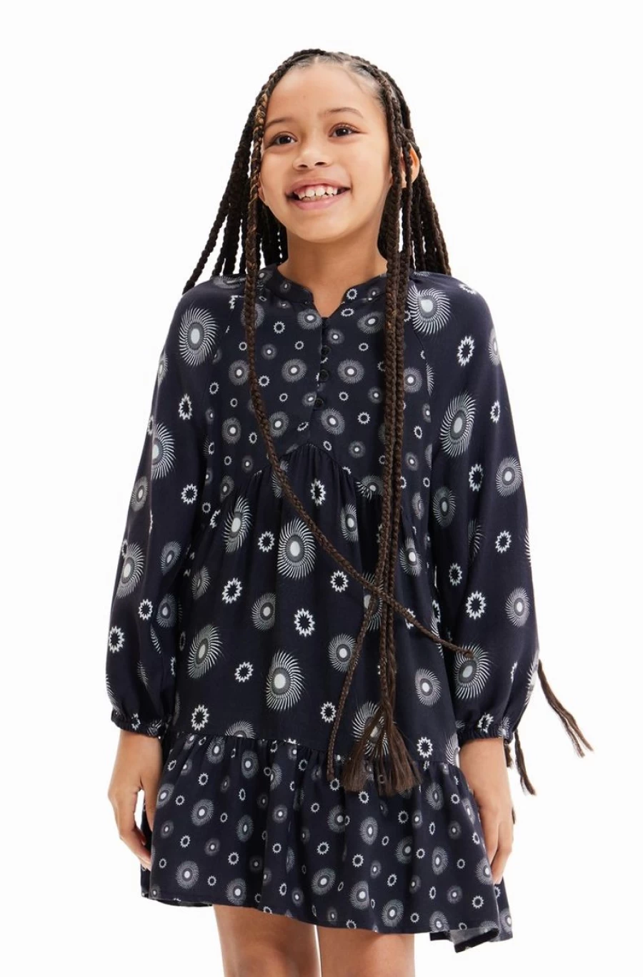 DESIGUAL Girls' Geometric Print Dress - Stylish & Unique Patterned Dress for Kids