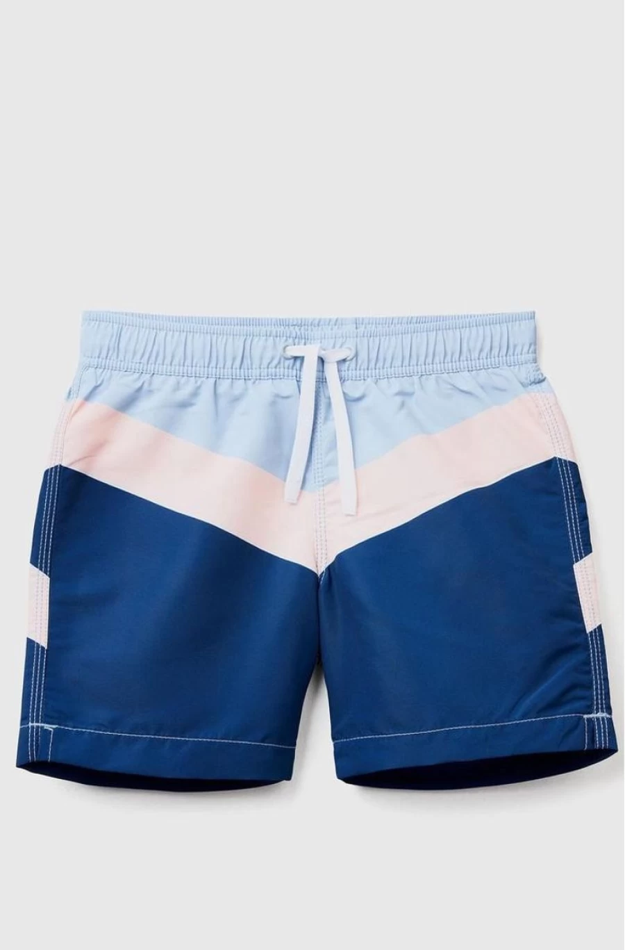 Benetton Boys' Color-Block Swim Trunks for Kids - Stylish Beach Shorts