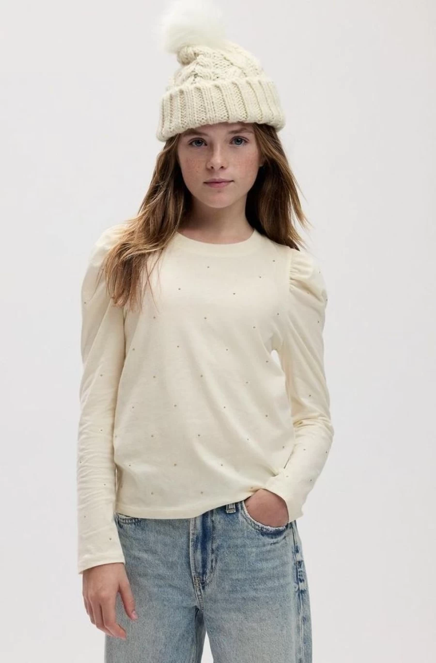 GAP Girls 100% Organic Cotton Long Sleeve T-Shirt for Kids - Soft & Comfortable Eco-Friendly Tee