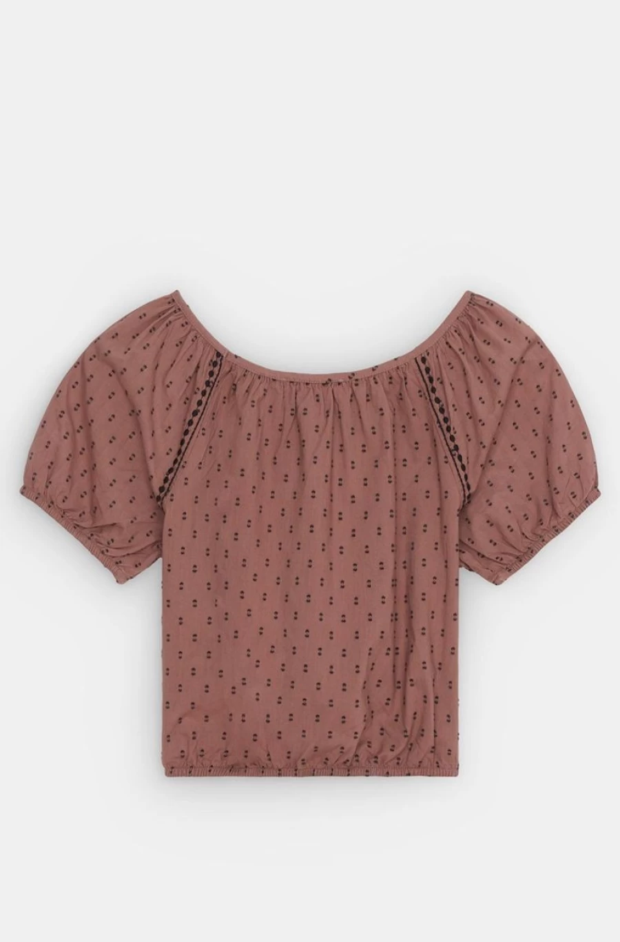 "SISLEY Girls' Embroidered Cropped Blouse – Stylish & Trendy Top"