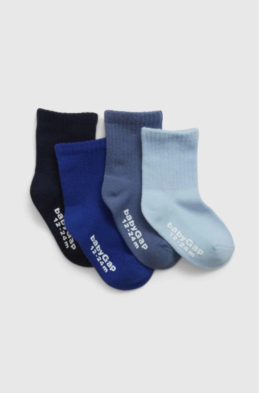 GAP Boys' 100% Organic Cotton Crew Socks 4-Pack - Soft Toddler Socks for Everyday Comfort
