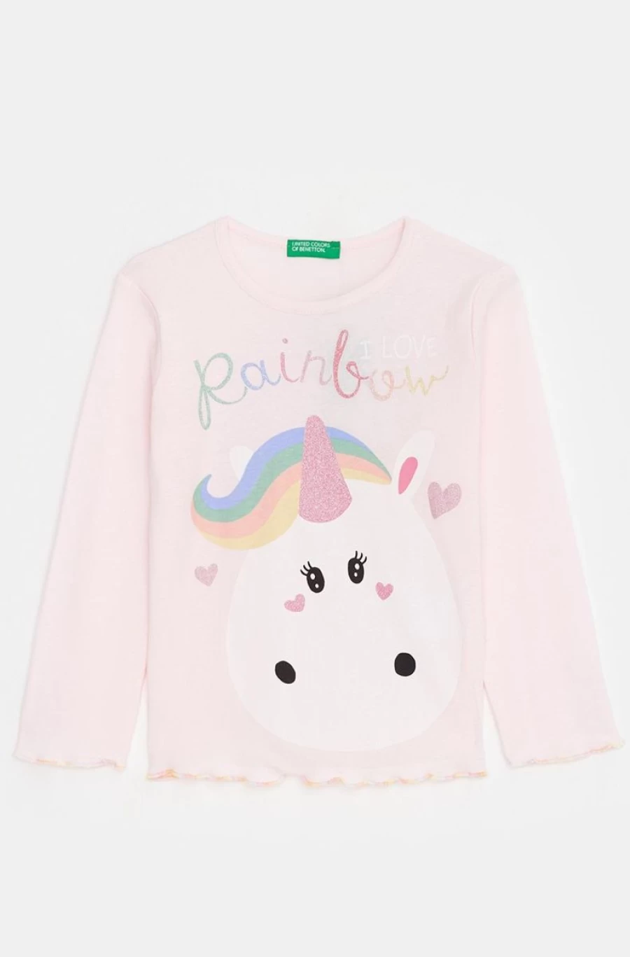 Benetton Girls' Colorful Long Cotton Pyjamas - Multi Print Sleepwear