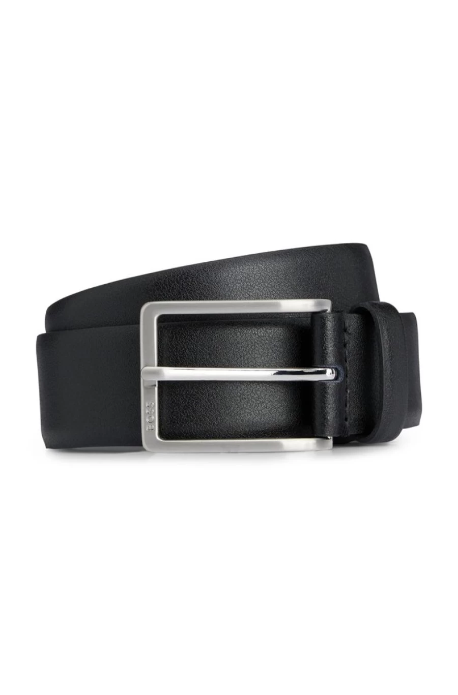 "HUGO BOSS Men's Italian Genuine Leather Belt with Engraved Logo Buckle"