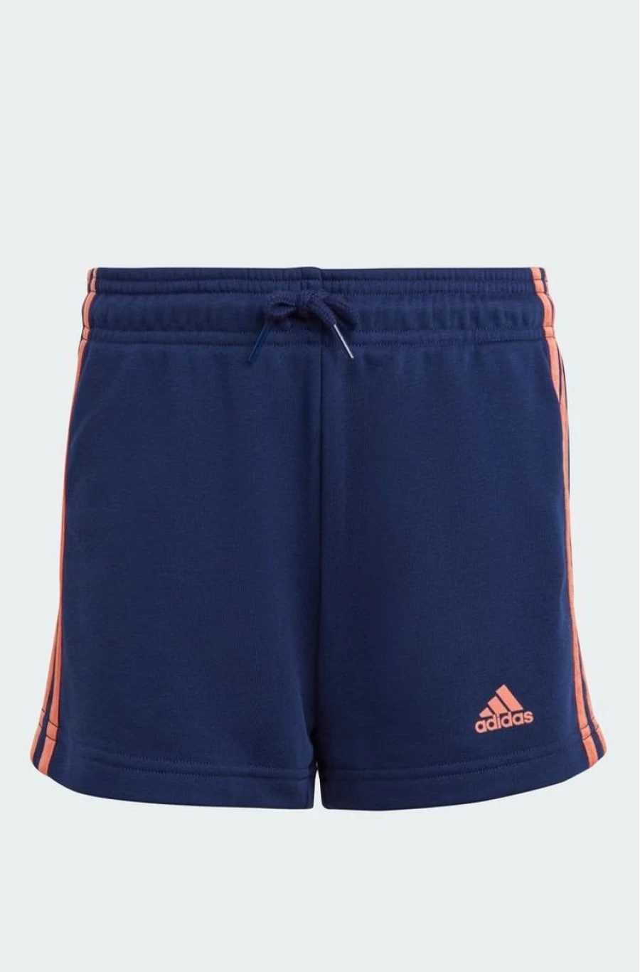 Adidas Girls' Dark Blue Essentials 3-Stripes Athletic Shorts
