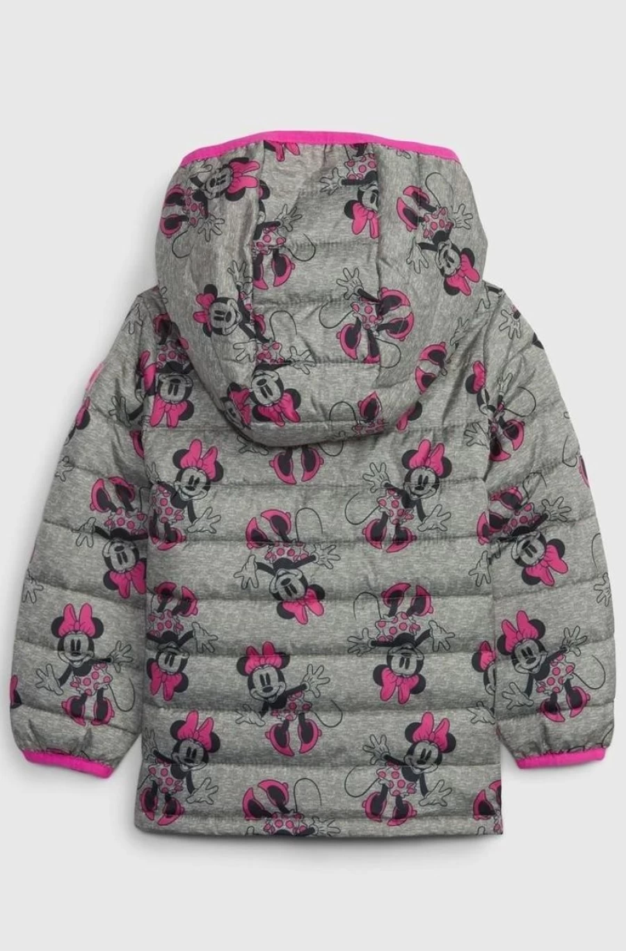 GAP Girls' Disney Minnie Mouse Trek Grey Cold Control Puffer Jacket
