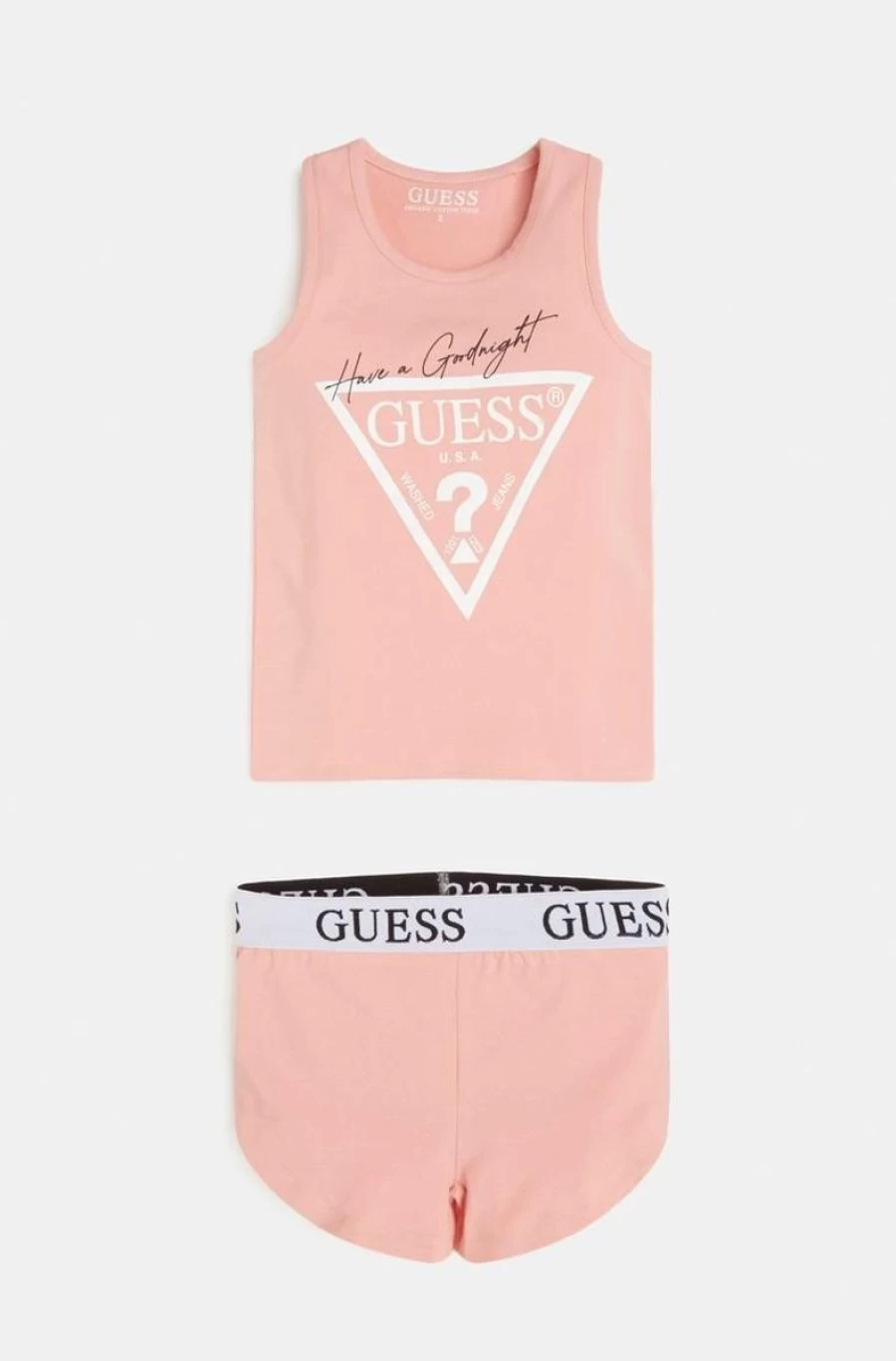 GUESS Girls' Tank Top and Shorts Matching Set with Logo