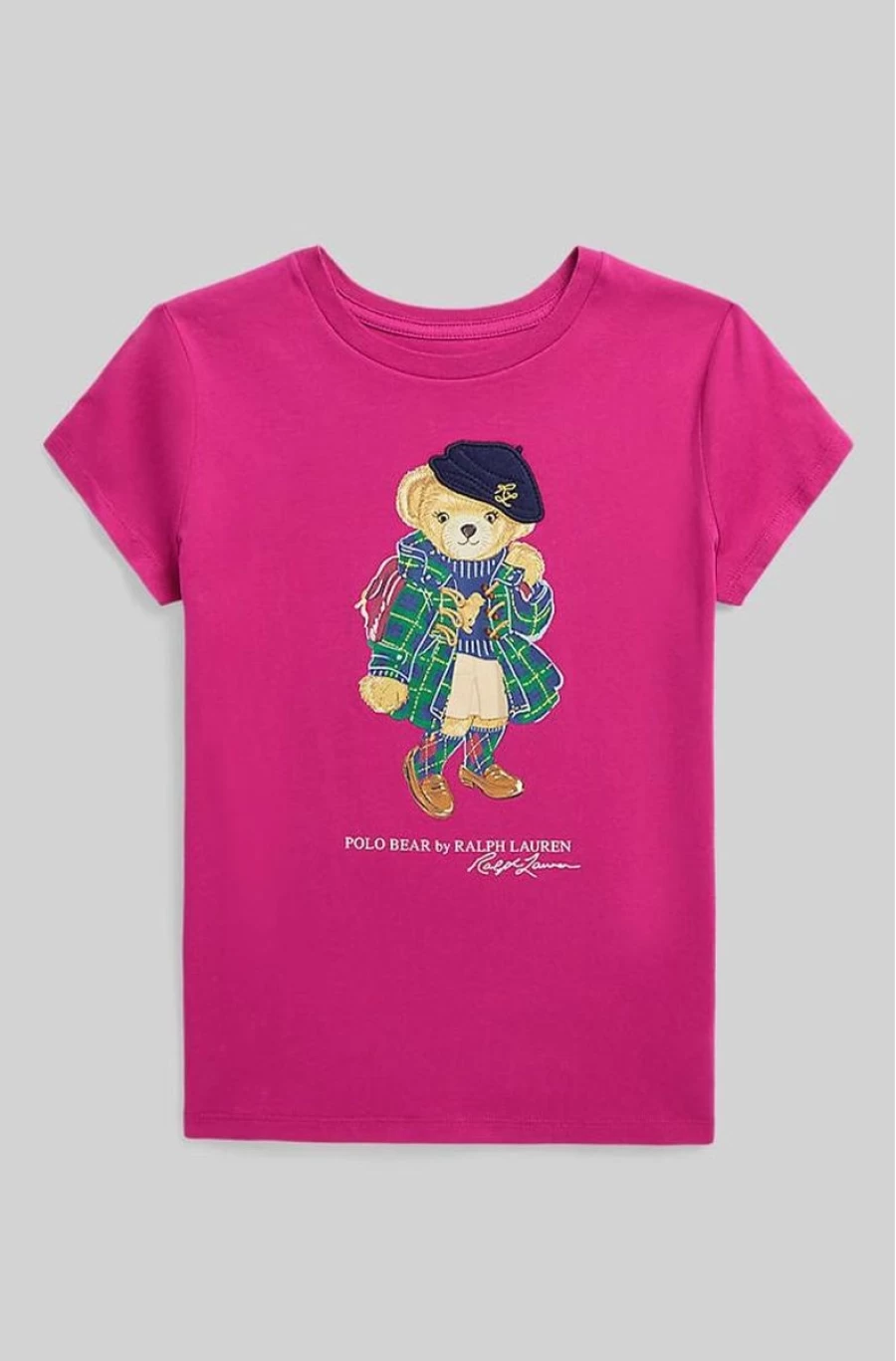 RALPH LAUREN Girls Polo Bear Cotton Short Sleeve T-Shirt