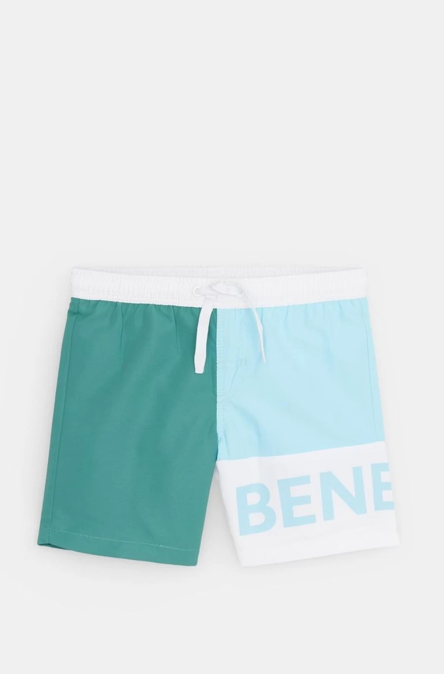Benetton Boys' Colour-Block Logo Swim Trunks for Kids