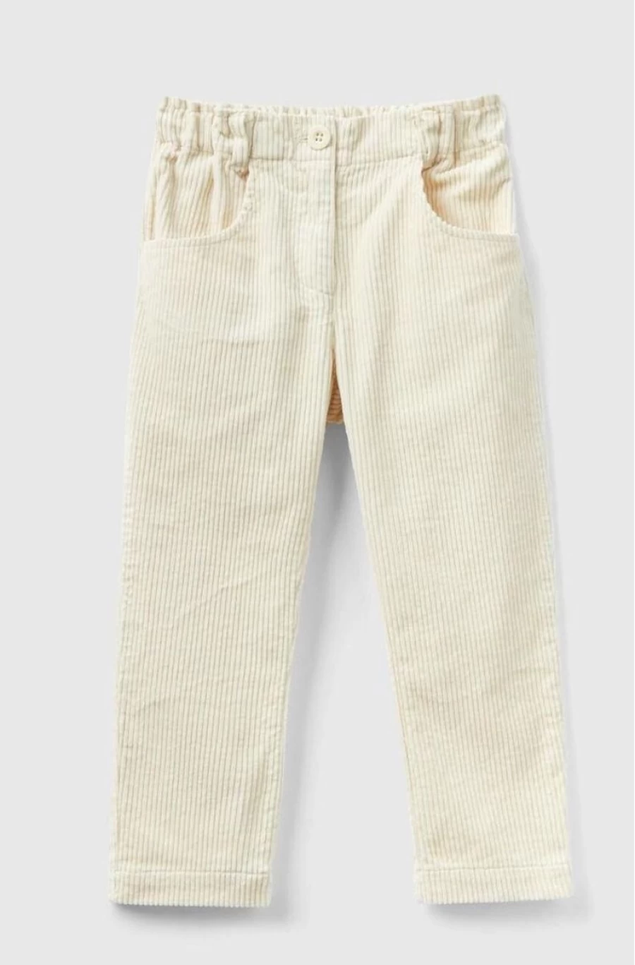 Benetton Girls' Cotton Corduroy Trousers for Kids - Soft & Comfortable Pants