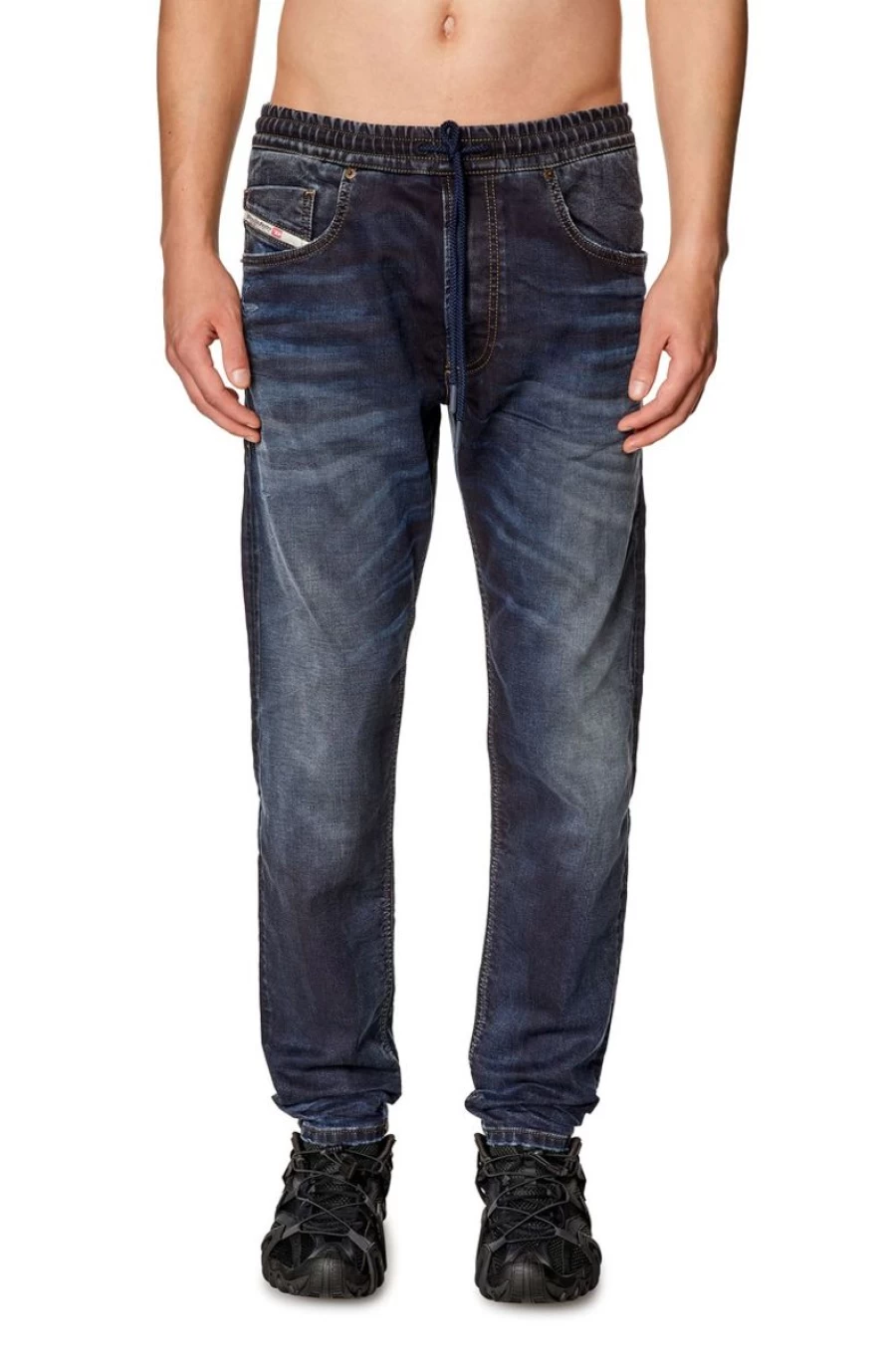 DIESEL Men's Dark Blue Tapered Joggjeans® 2030 D-Krooley 09I18 Denim Pants