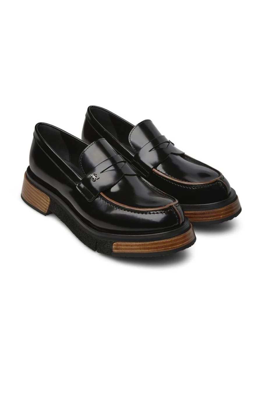 "FABI Women's Black Leather Loafers – Stylish & Comfortable Slip-On Shoes"