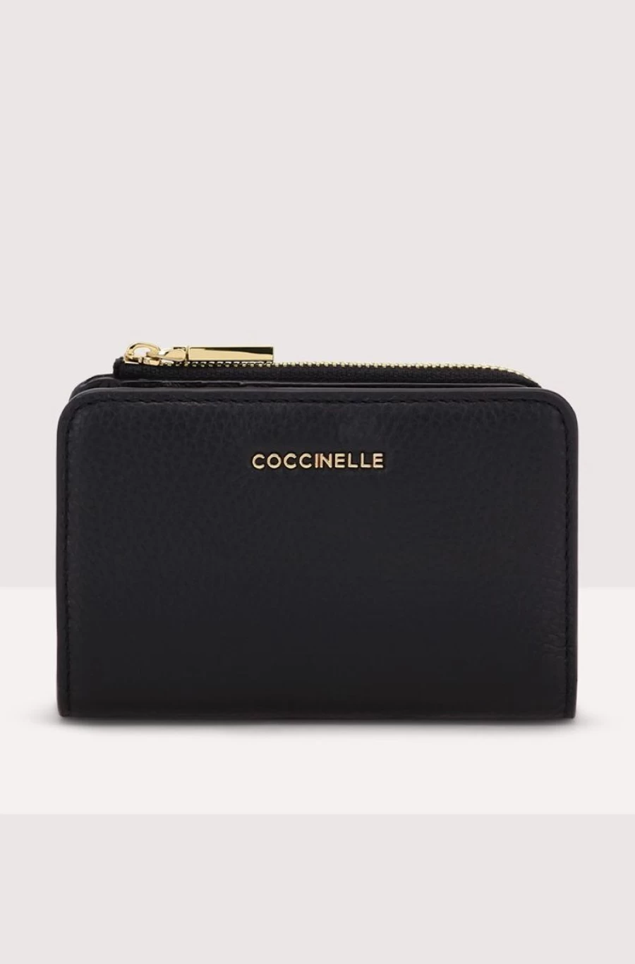 COCCINELLE Women's Metallic Soft Leather Compact Wallet