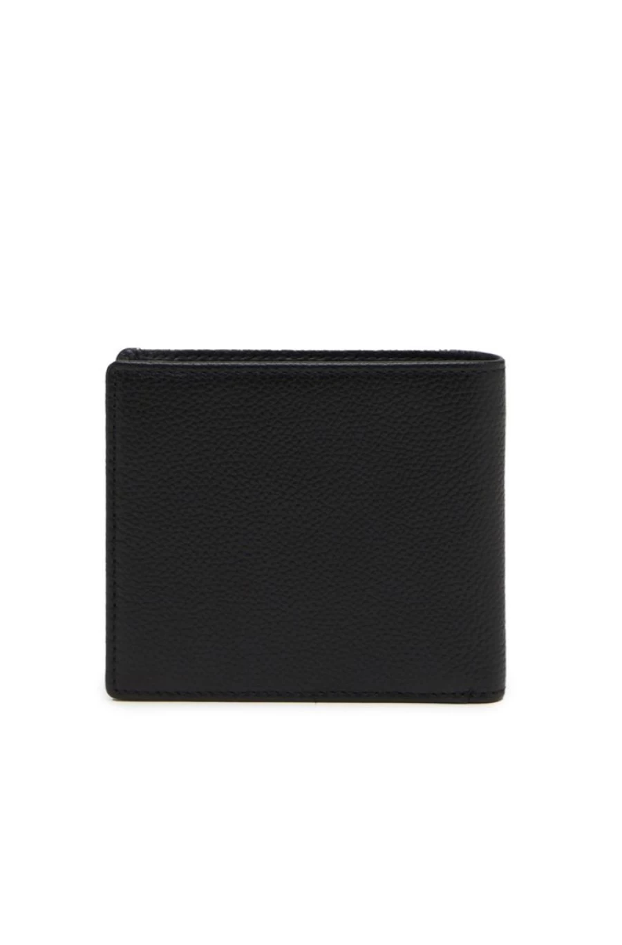 DIESEL Men's Bi-Fold Leather Wallet with Metal D Logo - Premium Designer Wallet for Men