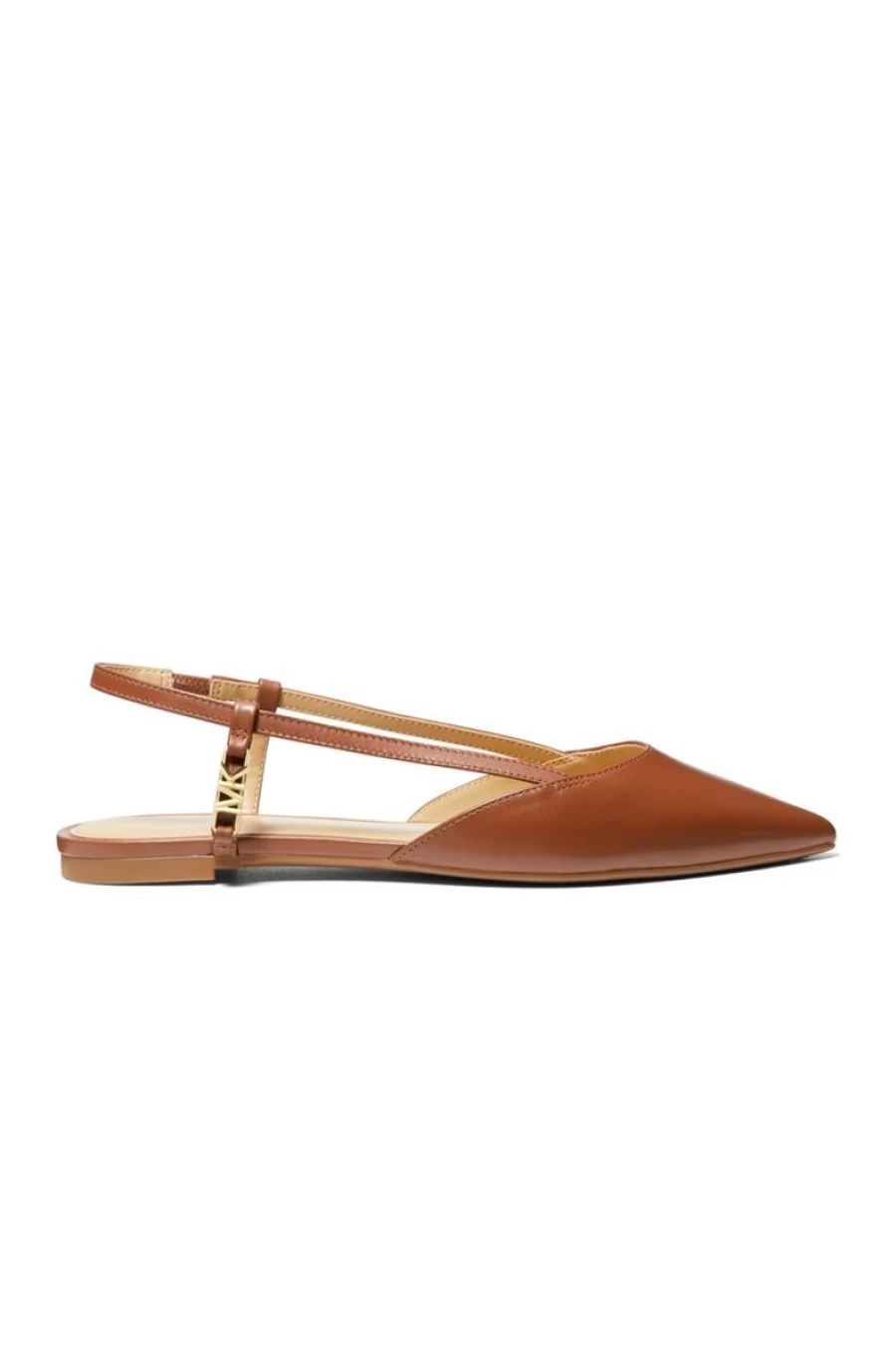 MICHAEL KORS Women's Veronica Leather Slingback Sandals – Stylish Heeled Slide Shoes for Women