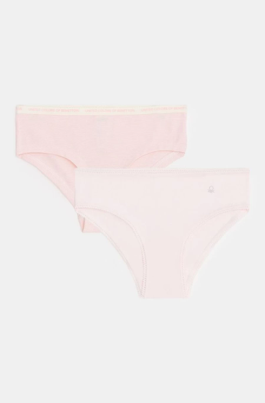 Benetton Girls' Pink Stretch Cotton Underwear - 2-Pack