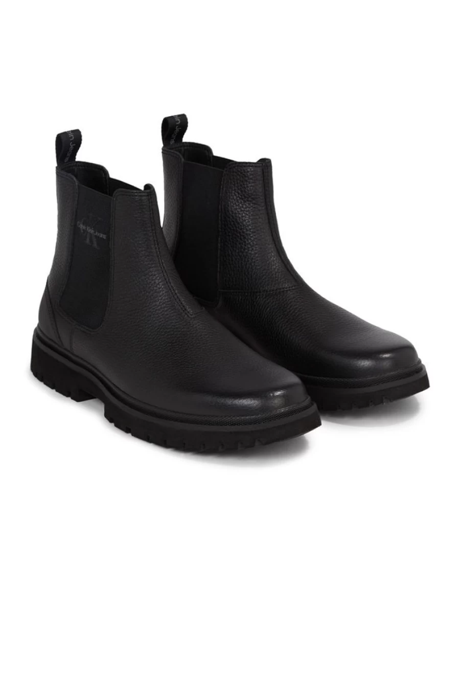 "Men's CALVIN KLEIN Leather Chelsea Boots – Stylish & Comfortable Dress Boots for Men"